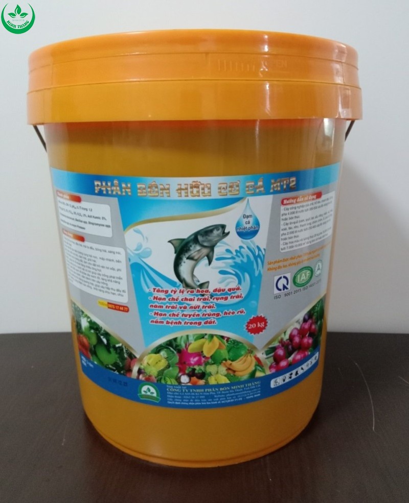 PHÂN BÓN HỮU CƠ CÁ MT2 (20KG) - Xô Vàng