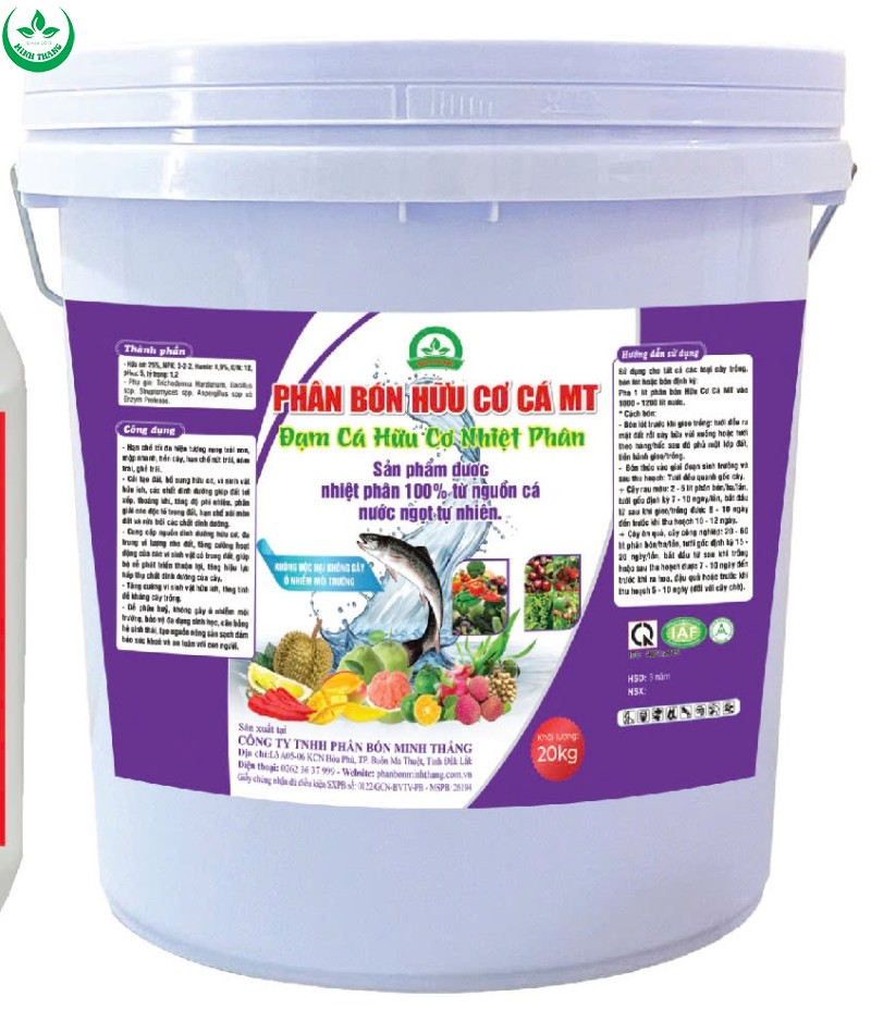 PHÂN BÓN HỮU CƠ CÁ MT (20KG)
